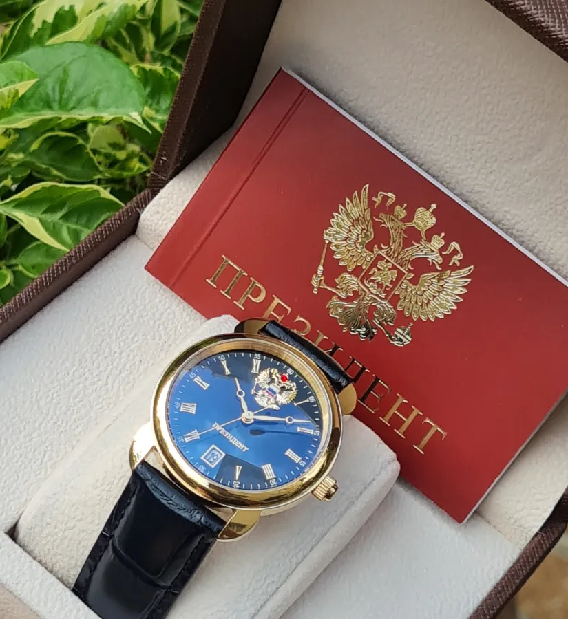 Đồng hồ Nga Poljot President PJ55-1: Sang trọng, lịch lãm.