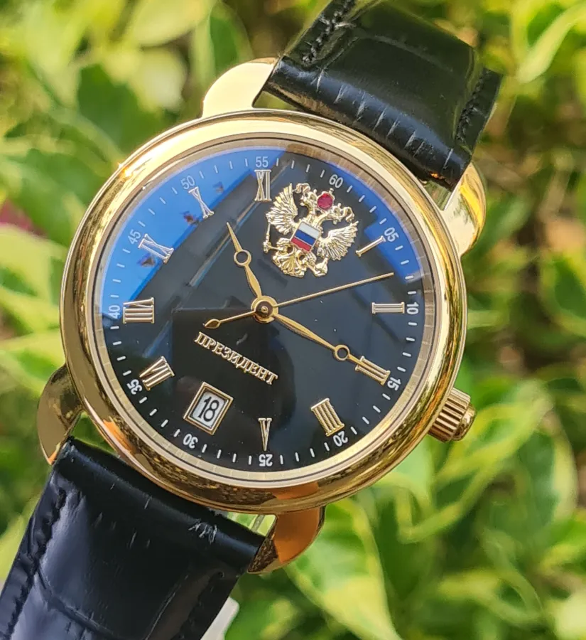 Đồng hồ Nga Poljot President PJ55-1: Sang trọng, lịch lãm.
