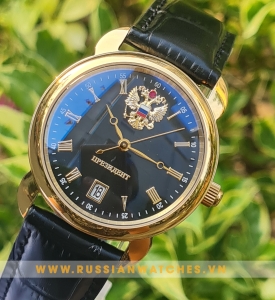 Đồng hồ Nga Poljot President PJ55-1: Sang trọng, lịch lãm.