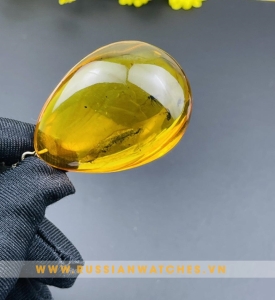 Hổ phách Nga Mặt Hổ Phách dây chuyền - HP-V-05