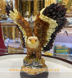 Hổ Phách Phong Thủy Baltic - HP-TV-02: Đại Bàng Nga