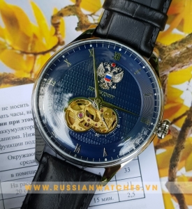 Đồng hồ Nam Poljot President PJ165: Máy lộ cơ quay như bản nhạc diệu kỳ, đánh thức cuộc sống bình dị