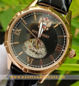 Đồng hồ Nga Poljot President PJ18-2: Đồng hồ lộ cơ phong cách hiện đại