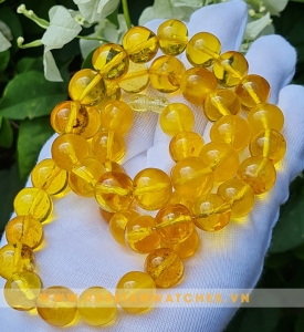 Vòng Đeo Cổ Hổ Phách Nga -HP-DC-01: Chuỗi hạt thời trang năng lượng cho sức khỏe