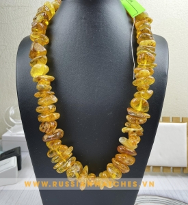 Vòng Đeo Cổ Hổ Phách Nga-HP-DC-06: Vòng đá năng lượng cho sức khỏe