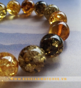 Vòng Đeo Tay Hổ Phách bALTIC- HP-DT-68: Vòng tay đá quý triệu năm