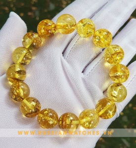 Vòng Đeo Tay Hổ Phách Nga- HP-DT-71: Trang sức đeo tay sang trọng, tao nhã