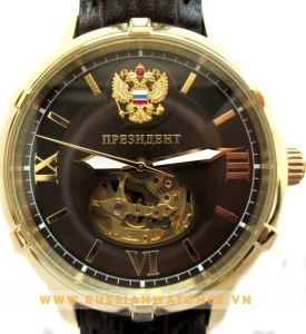 Đồng hồ Nga Poljot President PJ18-1: Lộ cơ giọt nước sang trọng