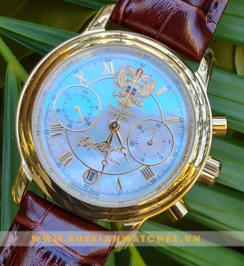 Đồng hồ Nga Chronograph President Putin Sapphire PJ61: Phong Cách nhẹ nhàng nhưng mạnh mẽ